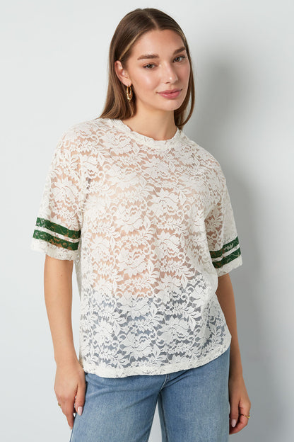 Polyestergewebe Damen T-Shirt Sporty Farbkontrast