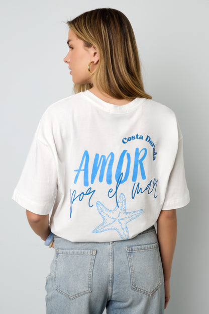 Baumwolle Gestrickte Damen T-Shirt Casual Letters