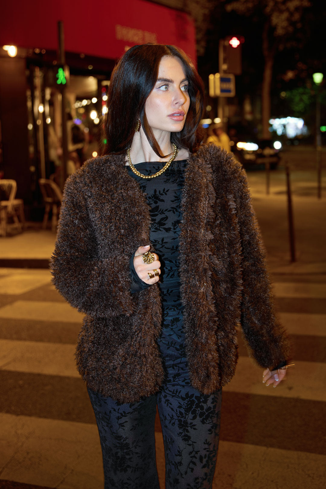 Weicher, flauschiger Mantel