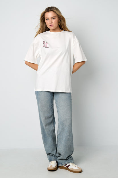 Cotton Knitted Damen T-Shirt Casual Cartoon
