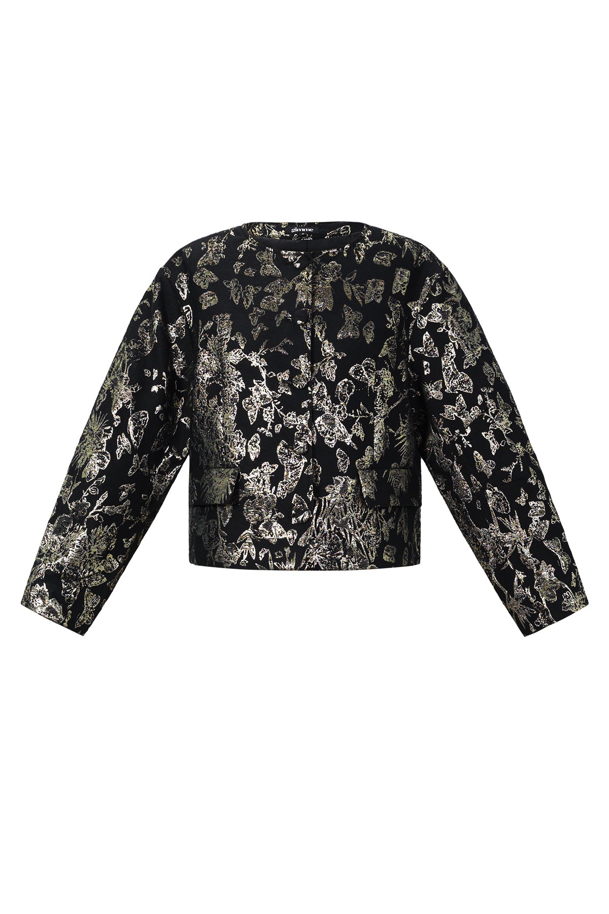 Jacquard-Jacke mit Ballonärmeln