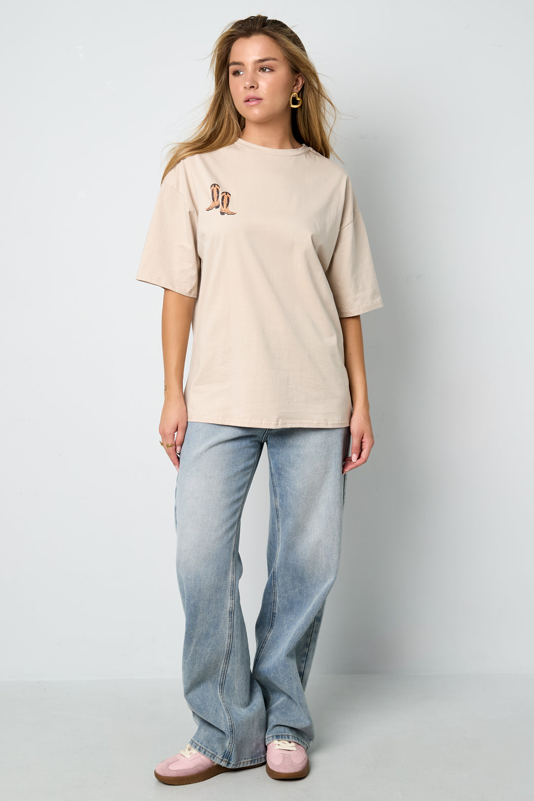 Cotton Knitted Damen T-Shirt Casual Cartoon