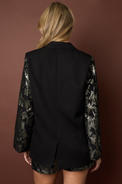 Festlicher Blazer mit Jacquard-Ärmeln