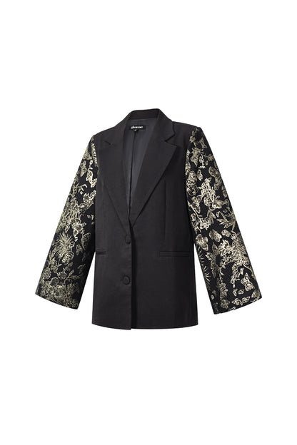 Festlicher Blazer mit Jacquard-Ärmeln