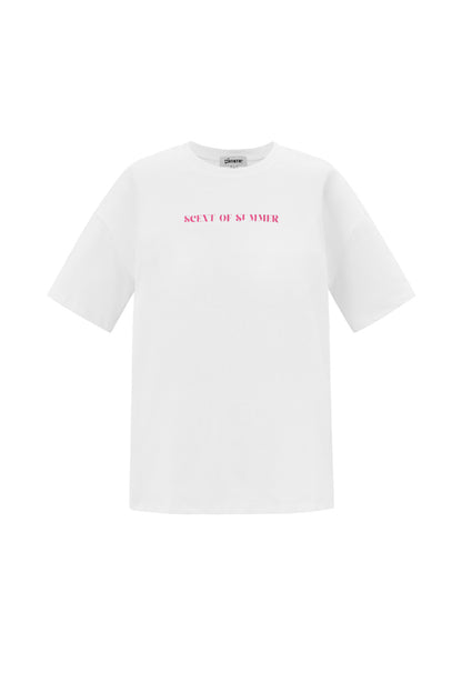 Baumwolle Damen T-Shirt Casual Letters