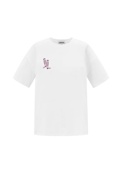 Cotton Knitted Damen T-Shirt Casual Cartoon
