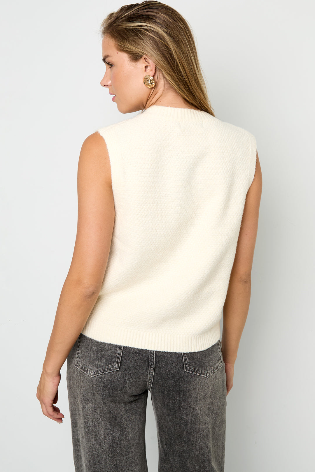 Polyesterfaser (Polyester) Strickweste Einfarbig Lässige Herbst-/Winterkleidung